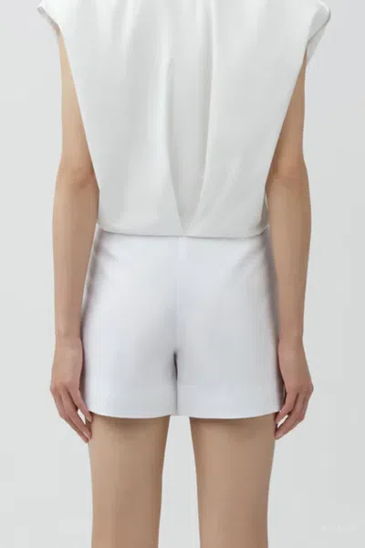 Simkhai Devlin Pleated Mini Skort In White In White