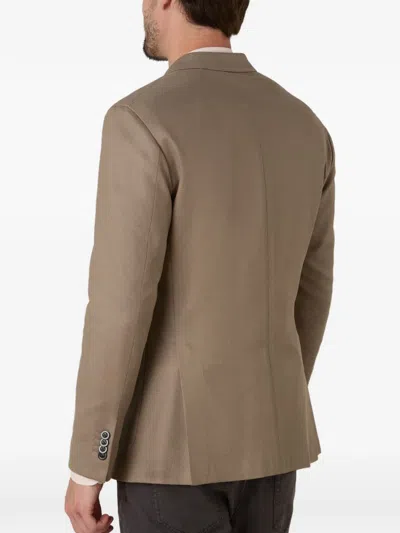 Boglioli Tailored Double-breasted Wide Lapel Blazer In Brown