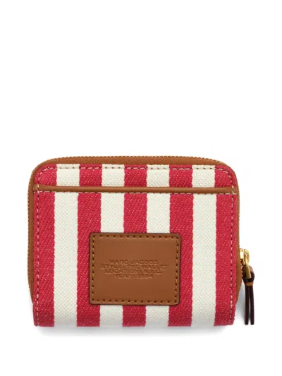 Marc Jacobs Stripe-print Wallet In Red