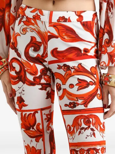 Dolce & Gabbana Long Flared Trousers In Multi