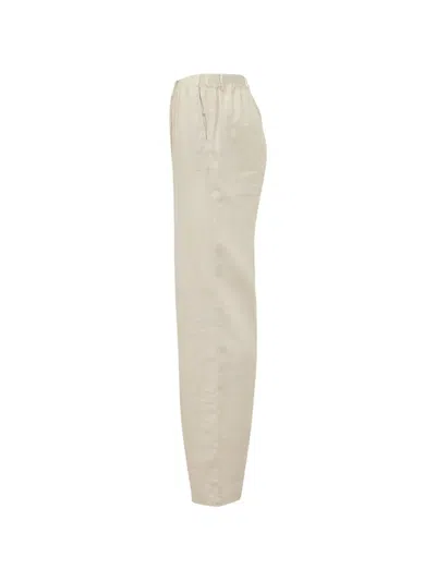 Cellar Door Beige Relaxed Elasticated Pants In Neutral