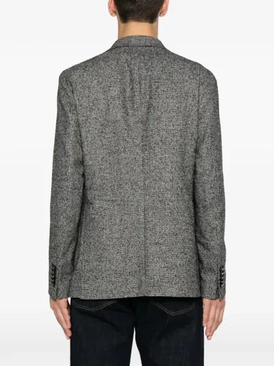 Tagliatore Houndstooth-pattern Peaked-lapel Blazer In Multi