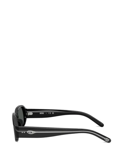 Diesel Rectangle-frame Sunglasses In Black