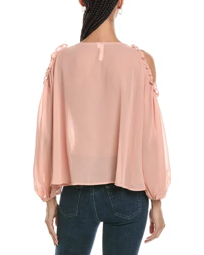 Abbey Cold-shoulder Top In Pink