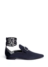 ROBERT CLERGERIE x Robert Clergerie 'Lolli' eyelet ankle strap suede loafers