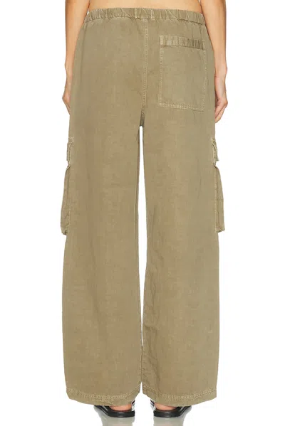 Citizen Of Humanity Womens Bezal (md Olv/grn) Andira Cotton And Linen Blend Cargo Trousers Xs In Gray