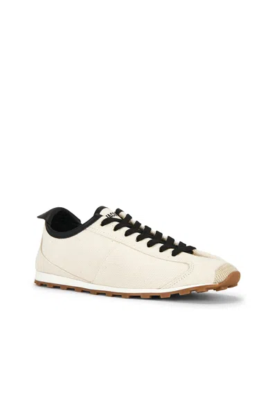 Jacquemus Les Tennis Leather-trimmed Canvas Sneakers In White