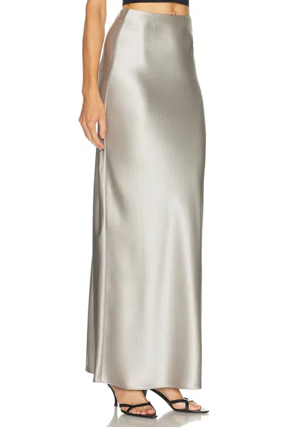 Same Satin Maxi Skirt In Gray