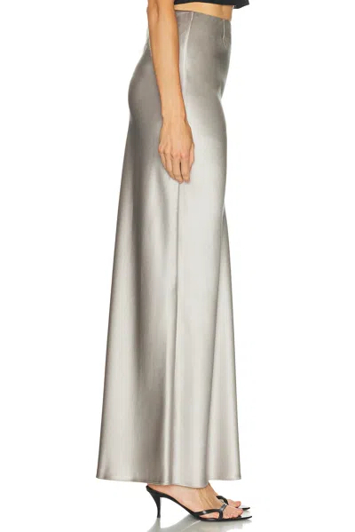 Same Satin Maxi Skirt In Gray