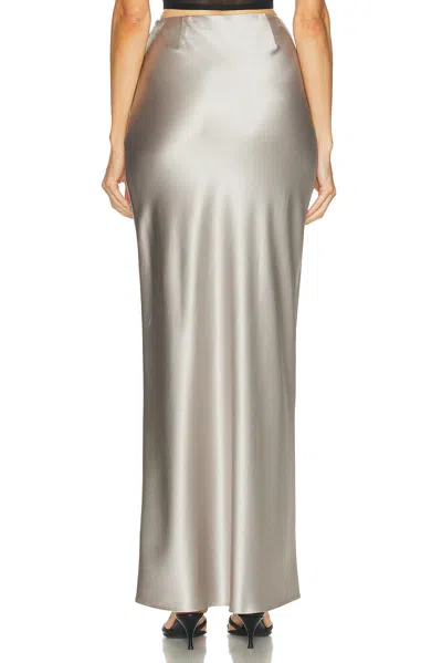 Same Satin Maxi Skirt In Gray