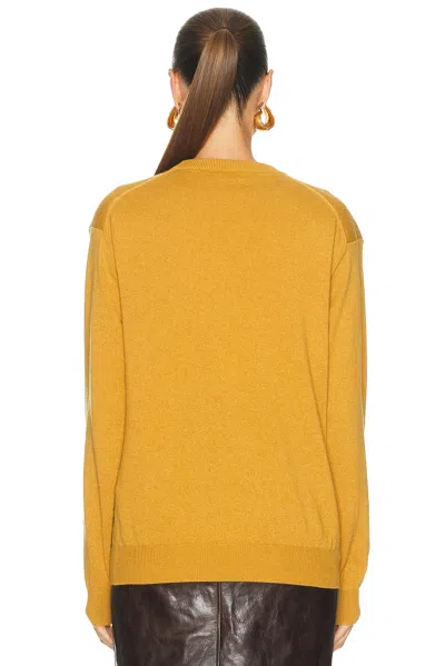 Saint Laurent Pullover Sweater In Yellow