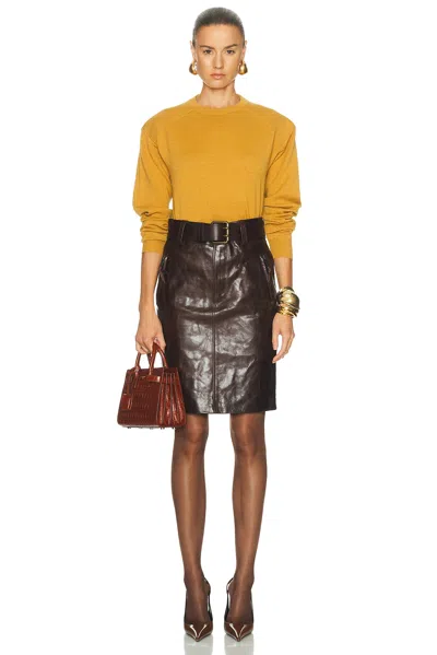 Saint Laurent Pullover Sweater In Yellow
