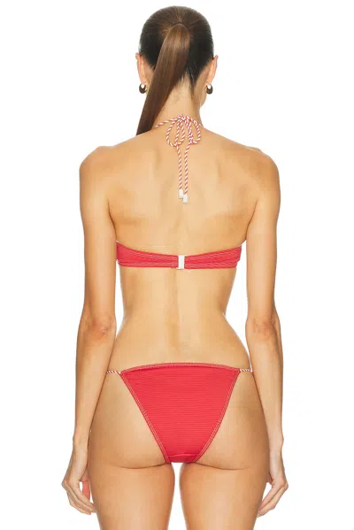 Solid & Striped The Harlow Bikini Top In Red