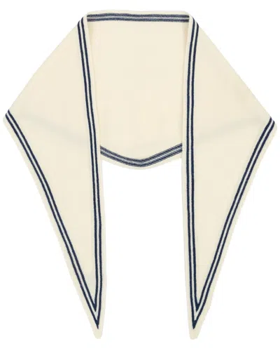 Saachi Solid Triangle Scarf In White