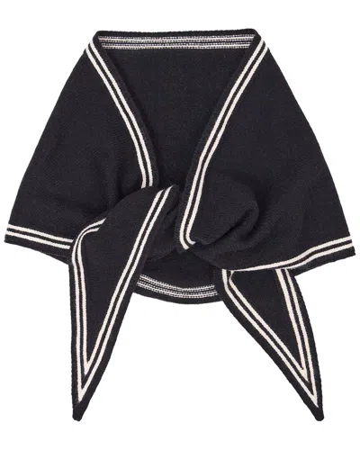 Saachi Solid Triangle Scarf In Black