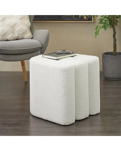 Peyton Lane Ottoman In White