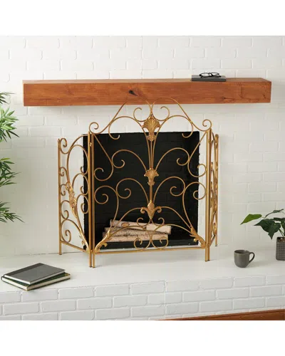 Peyton Lane Fireplace Screen In Gold