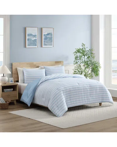 Nautica Chambray Waves Comforter Set In Blue