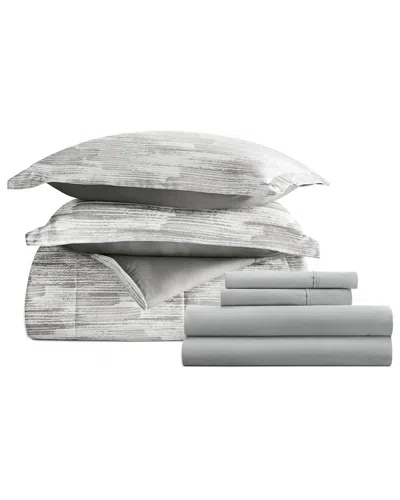 Home Collection Bedding Bundle Comforter & Sheet Set In Gray
