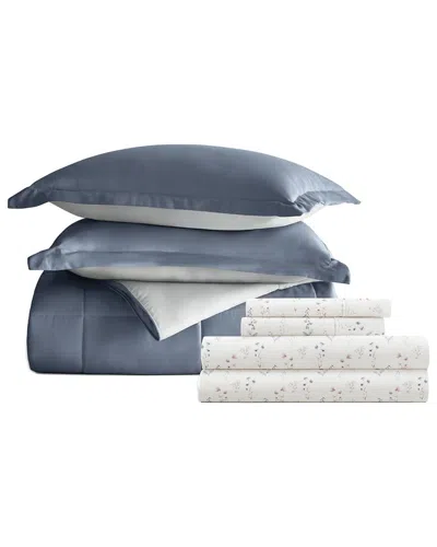 Home Collection Bedding Bundle Reversible Comforte In Blue