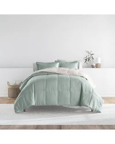 Home Collection Bedding Bundle Reversible Comforter & Sheet Set In Green