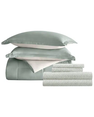 Home Collection Bedding Bundle Reversible Comforter & Sheet Set In Green