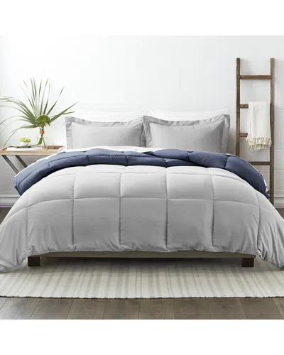 Home Collection Premium Down Alternative Reversible Comforter Set In Blue