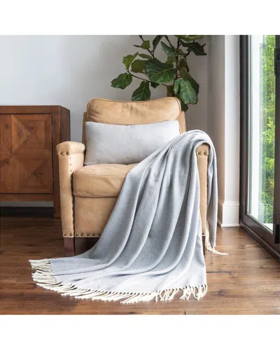 Home Collection Herringbone Throw Blanket In Blue