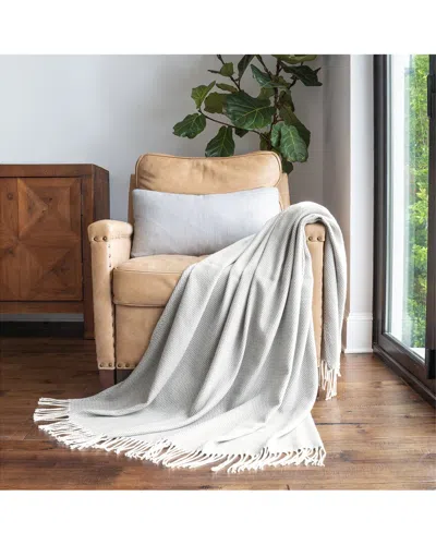 Home Collection Herringbone Throw Blanket In Gray