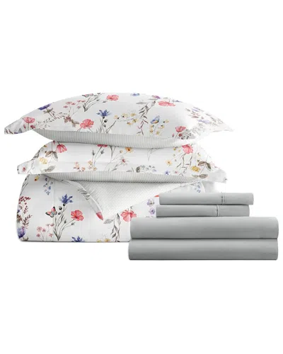 Home Collection Bedding Bundle Comforter & Sheet Set In White