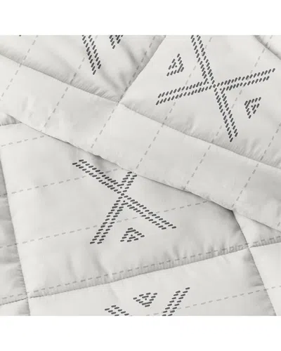 Home Collection Down Alt Urban Stitch Patterned Comforter Set In Neutral