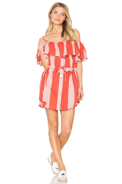 Faithfull The Brand Amalfi Dress In Picnic Stripe Pint