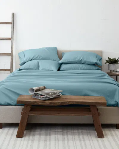Home Collection Luxury Ultra Soft 6pc Solid Bed Sheet Set In Blue