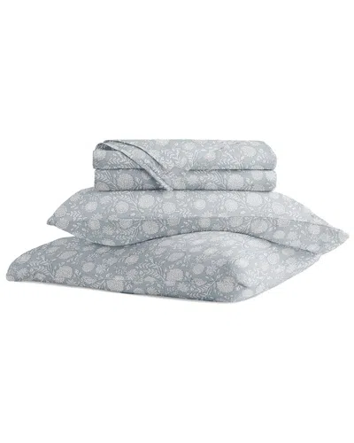Home Collection 300 Thread Count 4pc Cotton Pattern Sheet Set In Blue