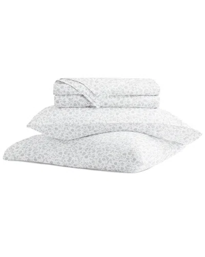 Home Collection 300 Thread Count 4pc Cotton Pattern Sheet Set In White