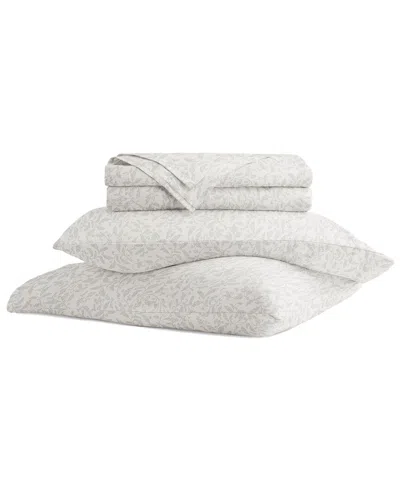 Home Collection 300 Thread Count 4pc Cotton Pattern Sheet Set In Gray