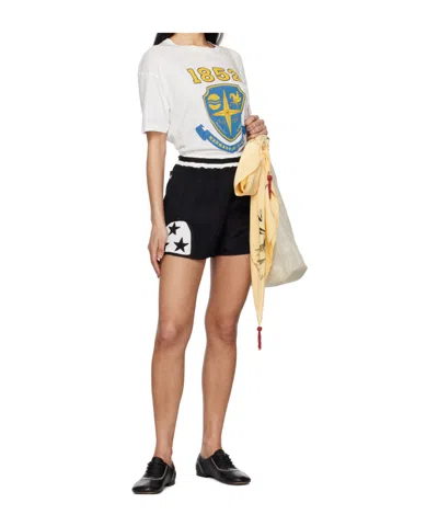 Bode Star Field Patterned Applique Shorts In Black