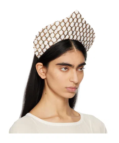 Bode Pinnacle Crown Headband In Brown