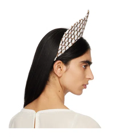 Bode Pinnacle Crown Headband In Brown