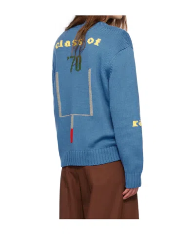Bode Blue Spirit Sweater In Blue
