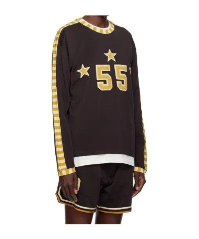 Bode Medalist Long-sleeved T-shirt In Black