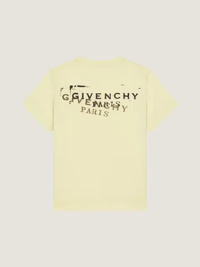 Givenchy Stamp Print T-shirt In Yellow