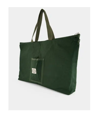 Bode Zippered Handbag In Green