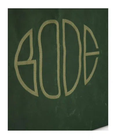 Bode Zippered Handbag In Green