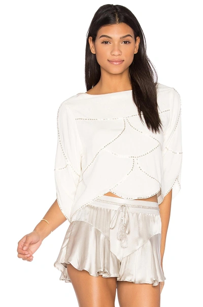 Shop Flannel Australia Mirage Top In Ivory