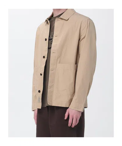 Woolrich Buttoned Pocket Jacket In Brown