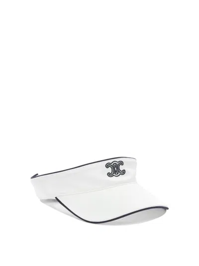 Celine Patterned Sun Hat In White