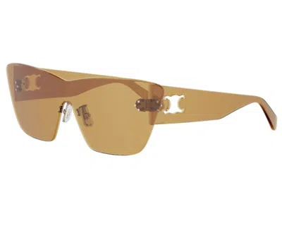 Celine Patterned Sunglasses In Gold
