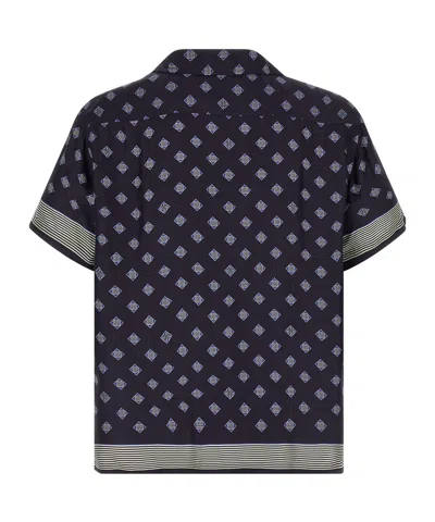 Bode Navy Blue Printed Shirt In Blue