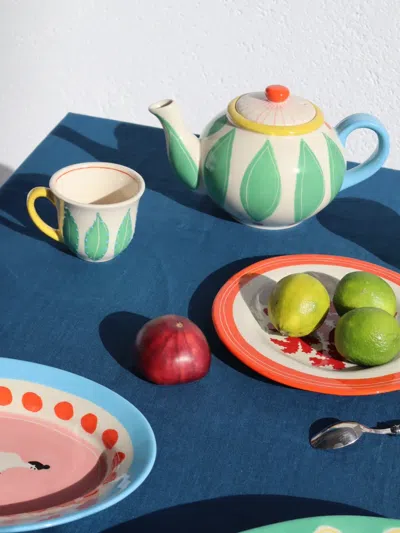 Laetitia Rouget Leaf-print Teapot In Multi